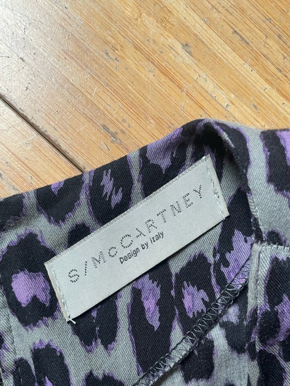 STELLA MCCARTNEY Grey and Purple Leopard / Cheetah Mini Dress - Picture 4 of 4